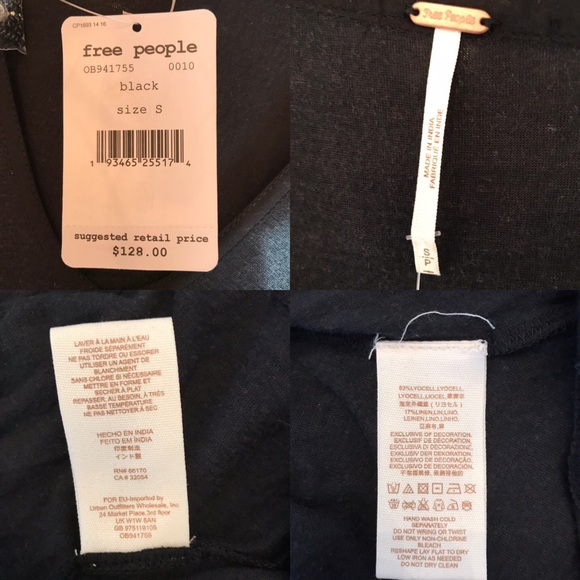 Free People NWT Mix it Up tunic in black - Picture 8 of 8